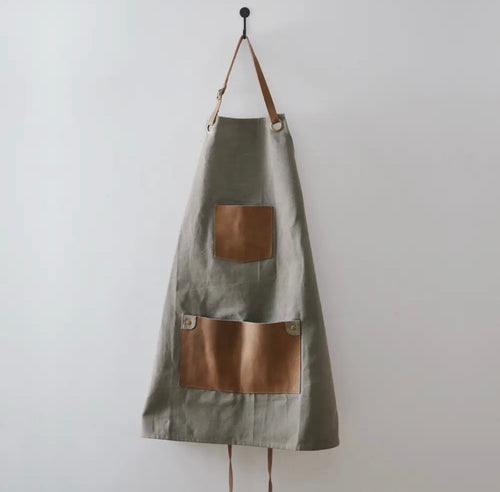 Canvas Utility Apron in Dark Gray